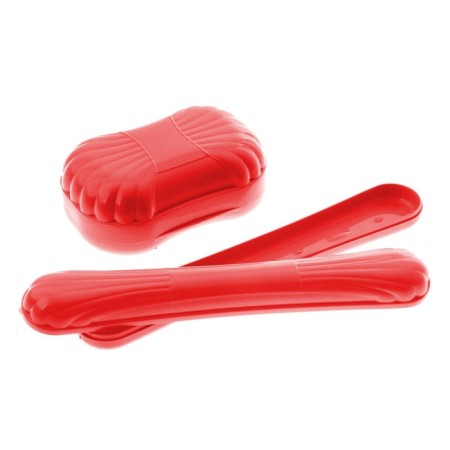 Set "Road", 2 items: soap dish, case for a toothbrush, color mix-2
