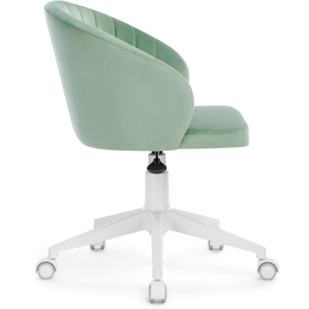 Computer chair Plastic Plastic/velor, white/green 59x60x78 cm-3