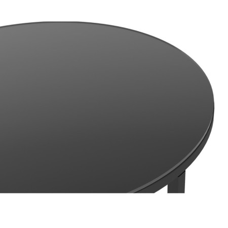 Journal table "Austin Glass", 450 × 450 × 705 mm, color Black Lacobel / Black frame-4