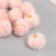 Decor for creativity Artificial fur "ball" Direct pink set 10 pcs, D = 2 cm