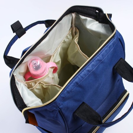 Women's backpack with thermal carman, thermal drum - portfolio, blue color-3