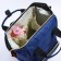 Women's backpack with thermal carman, thermal drum - portfolio, blue color