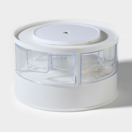 Organizer for spices rotating with 4 cells, 2-tier D-23 × 13.5cm, white color-5