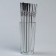 Cocktail tubes with corrugation, in a set of 25 pieces, silver color