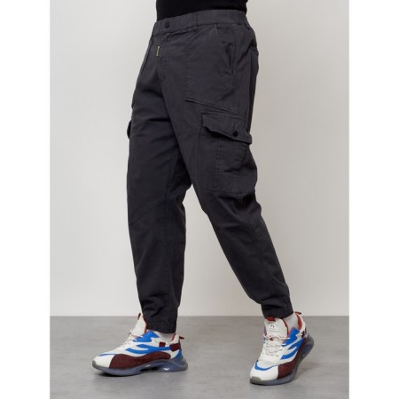 Cargo jeans men, size 56, dark gray color-9
