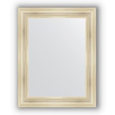 Mirror in the baguette frame - poisoned silver 99 mm, 72 x 92 cm, evoForm