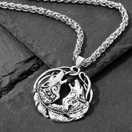 Obel-cooler "wolves" howl on the moon, the color of the black silver, 59cm