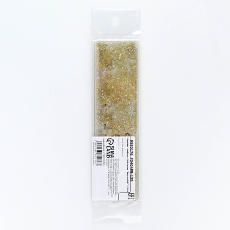 Ruler - shaker with sparkles "Be yourself!", 15 cm-4