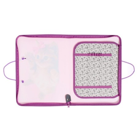 A4 labor folder with handles, 325 x 230 x 25 mm, zipper around, folding bar, plastic, PTR-6 calligrata "Sweetheart"-6