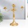 Summary Metal for 5 candles "Provence" gold 32x32x32 cm