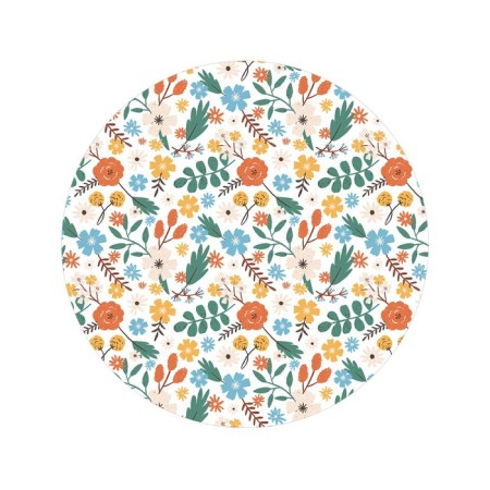 Pareo and beach rug "Lug of flowers", d = 150 cm-1