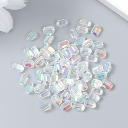 Decor for creativity Plastic "elongated crystal" set of 60 pcs white 0.8x0.6 cm-2