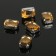 Rhinestones in DSAPs (set 5 pcs.), 10 × 14 mm, brown color in silver