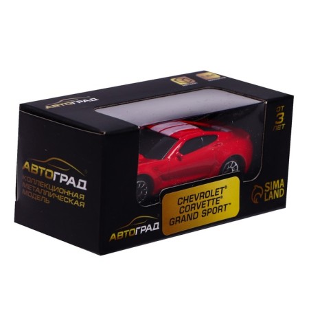 Metal machine Chevrolet Corvette Grand Sport, 1:64, red color-3