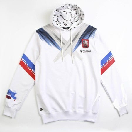 Putin Team Sweatshirt, Emblem, White, Size 58-60