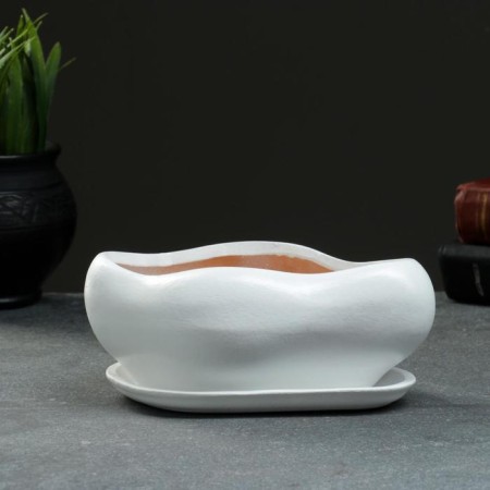 Bonsai Pot Small White, 0 6 l/ 14x18cm-6