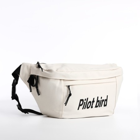 Bag on one shoulder with zipper, 2 outer pockets, milk color-3