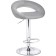 Baric stool OAZIS Metal/velor, chrome/gray 51x50x77 cm