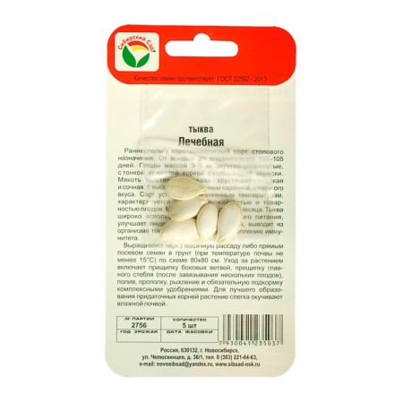 Seeds of Pumpkin "Therapeutic", 5 pcs-3