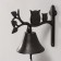 Bell souvenir cast iron "Owl with a hood on the branch" 20x10.5x17 cm