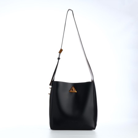 Women's bag on the Textura screw castle, small size, black color