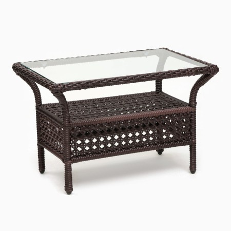 Coffee garden table from artificial rattan 75x45x50cm wenge