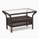 Coffee garden table from artificial rattan 75x45x50cm wenge