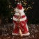 Snow Maiden "Fluffy fur coat with a bow and a flashlight" moves, 30x14 cm, red