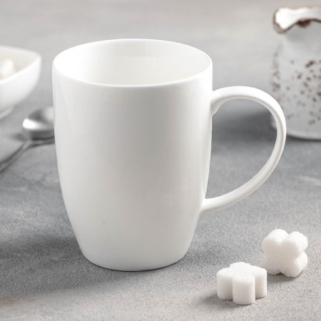 Porcelain mug Wilmax Olivia, 460 ml, white color