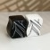 Ceramic set for spices on the metal stand “Line”, 2 pcs, the color is white-black