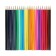 Pencils 24 colors "machine", wooden case, triangular