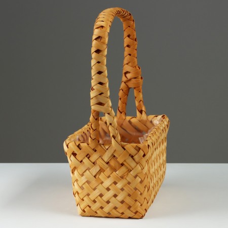 Wicker basket, 24 x 13 x 12.5/33.5 cm, sequoia-1