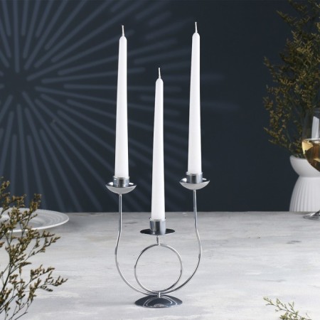 Climber "Trio" metal for 3 candles, 17x18 cm, chrome