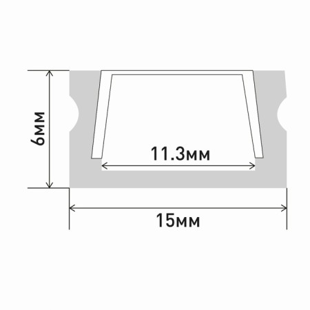 A set with an an anodized profile era 1506, 15x6mm, 2 m-1