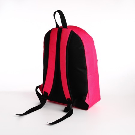 Youth backpack from lightning textiles, external pocket, fuchsia color-3
