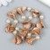 Decor for creativity Textile "Flower with pearls. Almonds" set 10 pcs 2.5 cm