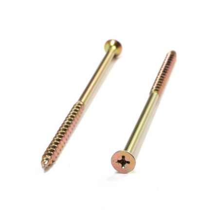 Wood self -tapping screw 4.8x127 mm, large thread, yellow zinc, in package 15 kg-2