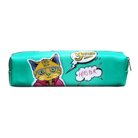 School Penal "Cat with glasses", on lightning-2
