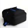 School backpack from textiles on lightning, 5 pockets, black/blue color
