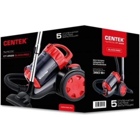 Vacuum cleaner Centec CT-2528, 2000/350 W, 1.5 l, multicyclone, red/black-3