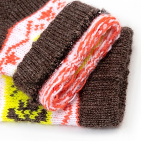 Noski children's woolen, brown color, size 11-12-2