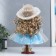 Doll Collectible Ceramics "Natasha in a pale blue dress in a hat" 30 cm