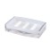 Axentia Priamos soap dish rectangular of white acrylic, 12.5x8.5x2.5 cm