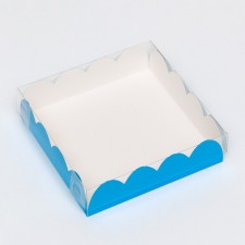Box for cookies, blue, 12 x 12 x 3 cm