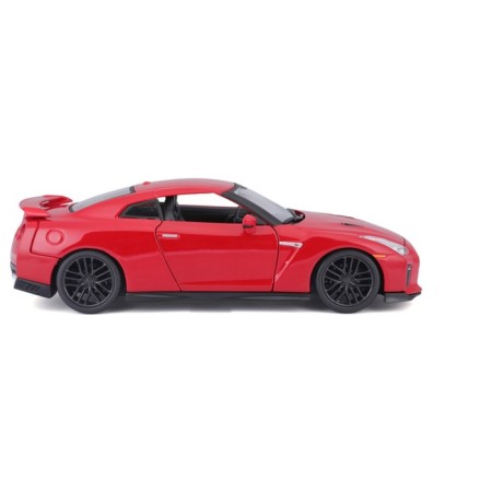 BBURAGO Nissan GT-R 2017, Die-Cast, 1:24, opening doors, red color-3