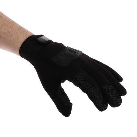 Motorcycle gloves with protective inserts, single -sized, black-2