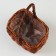 Wicker basket, 16 x 13 x 9.5/21.5 cm, rattan