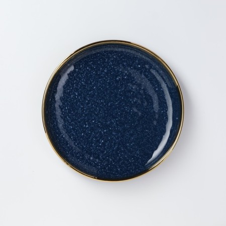 Ceramic dessert plate "Night Sky", D = 21 cm, blue color-2