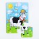 Puzzle "Cow in the meadow", 6 elements, part size: 5 × 4.6 cm