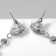 Hanging earrings with rhinestones "Date" blade, white color in silver, 10 cm